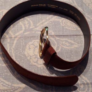 Vintage Genuine Leather Liz Claiborne Belt - Rust Brown